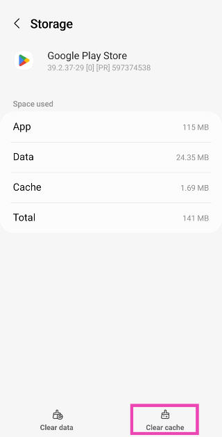 Step 4: Hit Clear Cache.