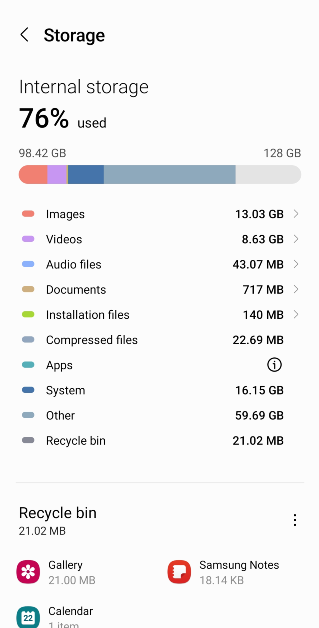 Step 3: Go through the large files on your device and delete the ones you no longer use.