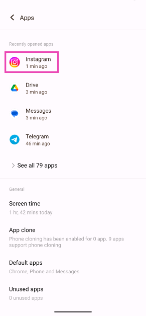 Step 2: Tap on Instagram. how to clear ghost notifications on instagram