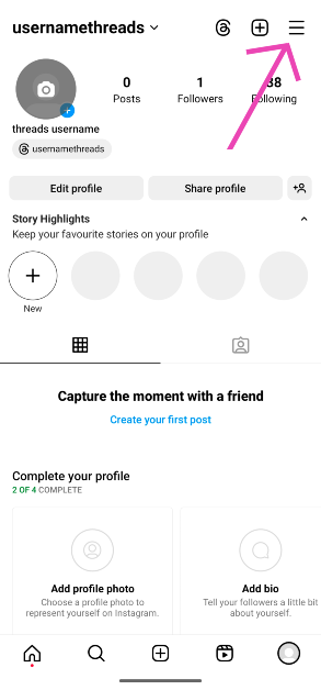 Step 3: Hit the hamburger menu at the top left corner of the screen.