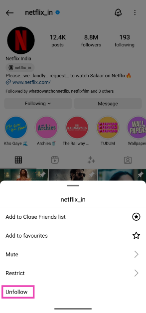 Step 2: Tap on Unfollow. Top 5 Ways to Fix the ‘Disabled Accounts Can’t Be Contacted On Instagram’ Error?