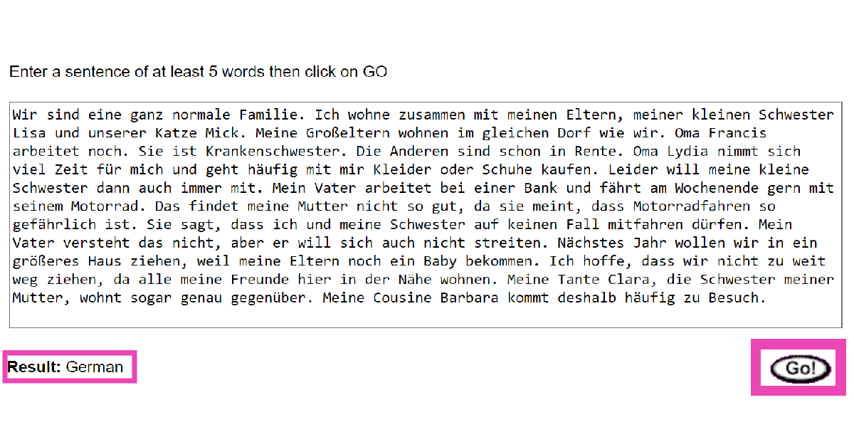 Step 3: Hit Go. Top 4 Easy Ways to Identify the Language of any Text