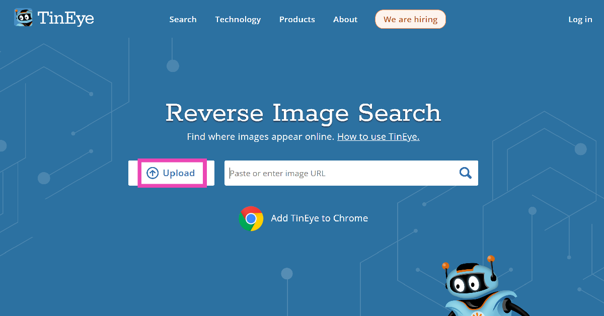 Step 2: Click on Upload and select the image from your desktop’s storage.