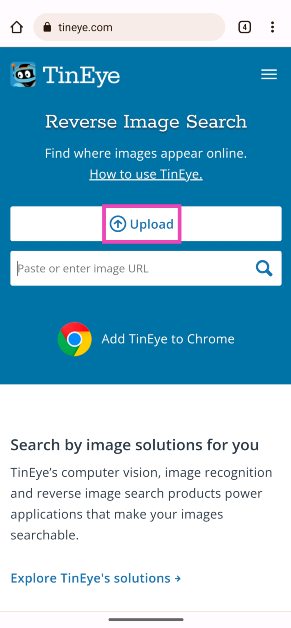 Step 2: Tap on Upload and select Media.
