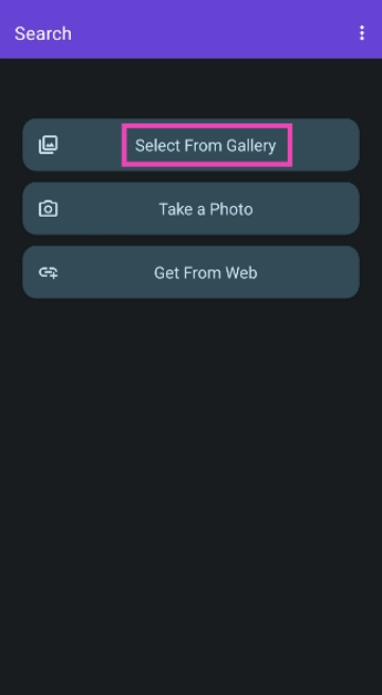 Step 2: Launch the app and tap on Select From Gallery. Top 5 Ways to Reverse Image Search on Mobile (2024)