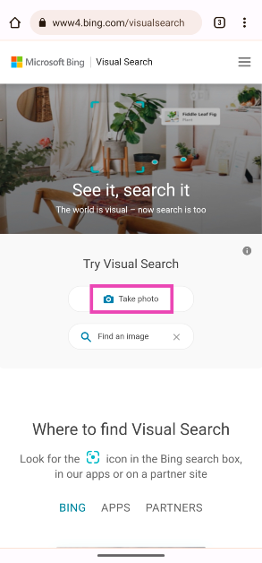 Step 2: Tap on Take a photo.
