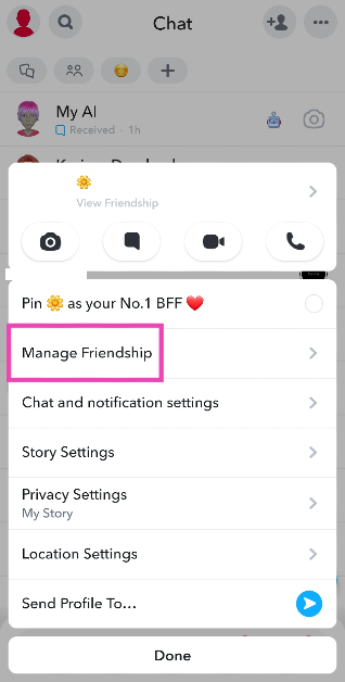Step 3: Tap on Manage Friendship. Top 6 Ways to Hide Your Snapchat Story From Others (2024)