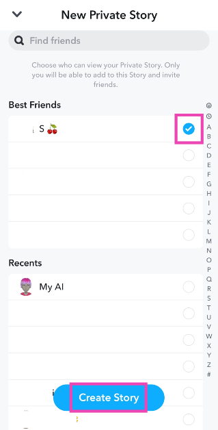 Step 4: Hit Create Story.  Top 6 Ways to Hide Your Snapchat Story From Others (2024)