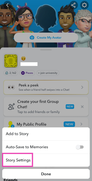 Step 3: Tap on Story Settings.