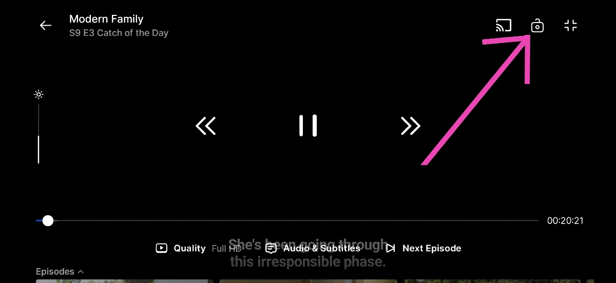 Use the display lock button