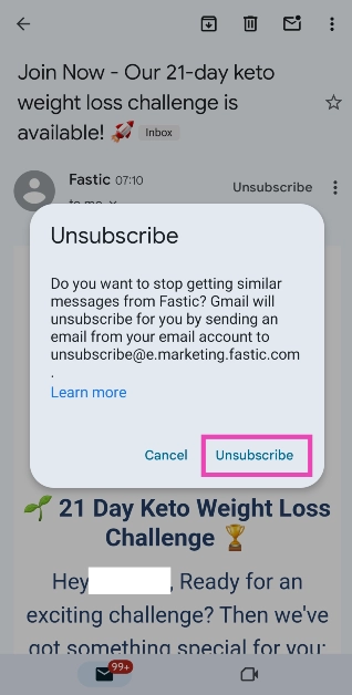 Step 4: Confirm your selection in the popup box.
