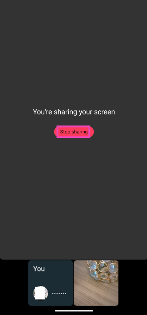 Step 4: Your phone’s screen will now be shared with other participants in the video call.
