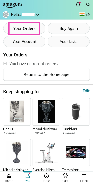 Step 2: Tap on Your Orders. Top 4 Methods to Track Your Amazon Order in the USA