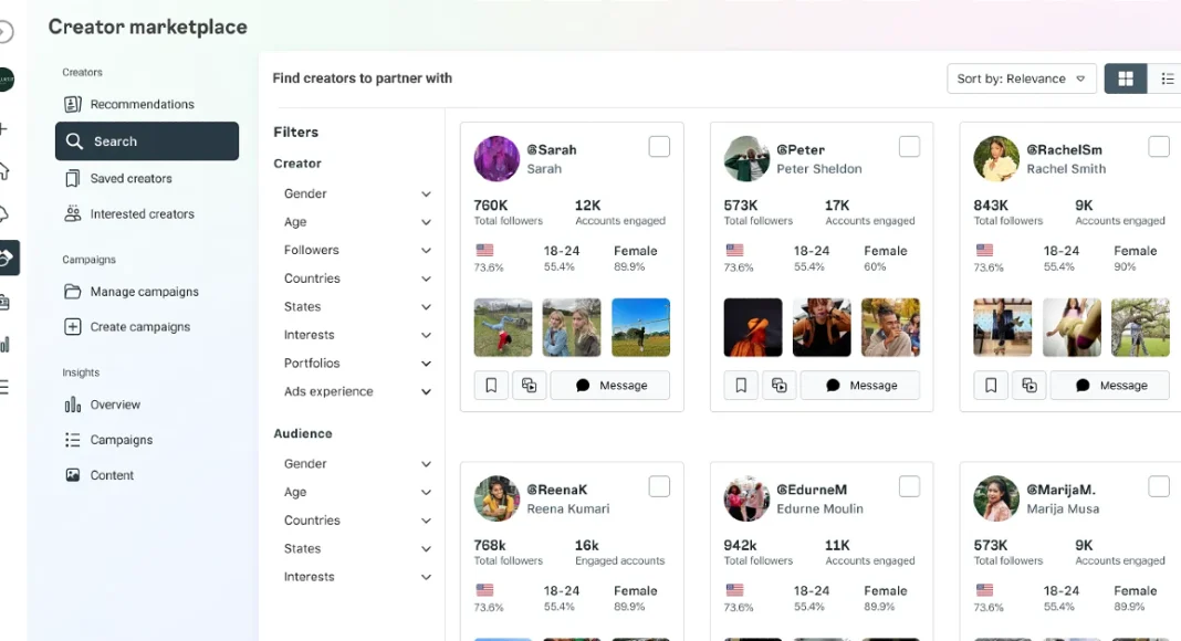 Meta launched Instagram’s Creator Marketplace where brands and creators can connect