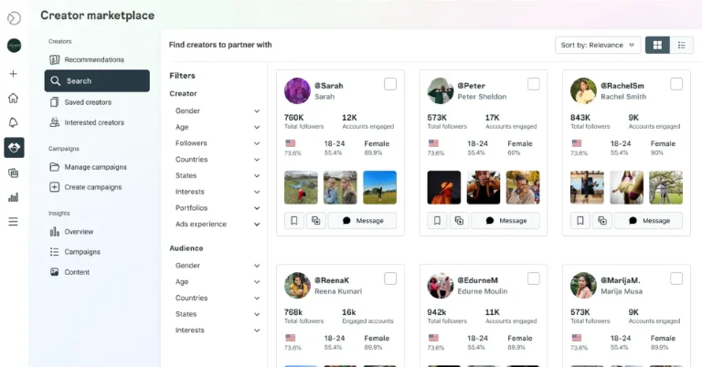 Meta launched Instagram’s Creator Marketplace where brands and creators can connect