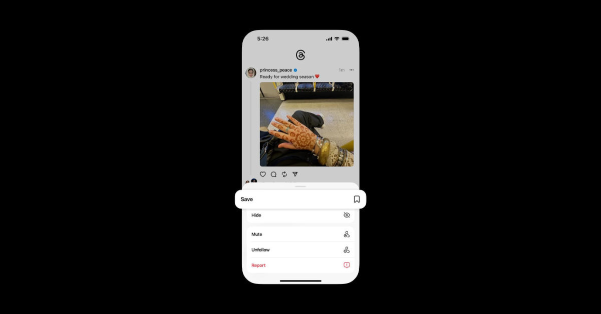 Meta rolls out Save on Threads features, allowing bookmark favourite posts.