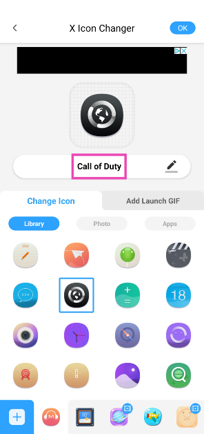 Step 4: Tap the name of the app to change it.