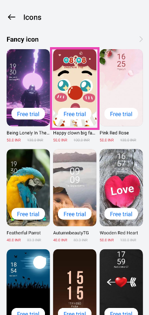 Step 4: Select an icon pack from the list. Some of the options may require a small payment.