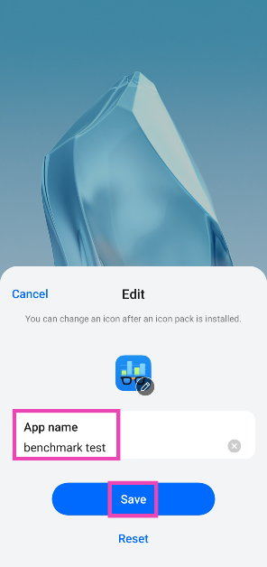 Step 4: Tap on the App name section and type a new name.