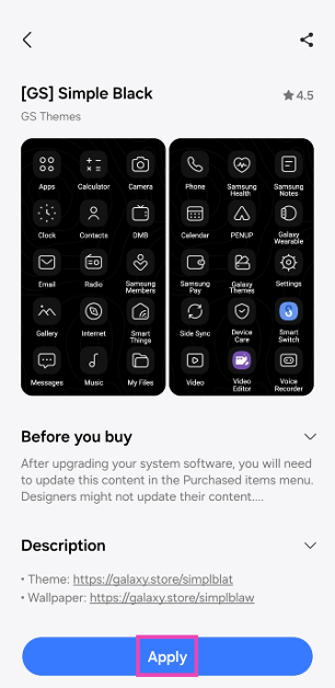 Step 5: Select Apply.