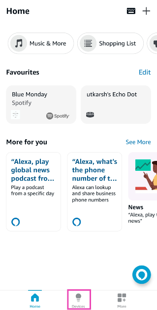 Step 2: Switch to the Devices tab.