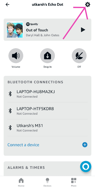 Step 4: Hit the Settings icon at the top right corner of the screen.