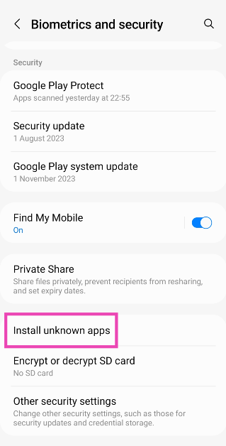 Step 3: Tap on Install Unknown Apps. Top 2 ways to download mobile apps not available on Google Play Store