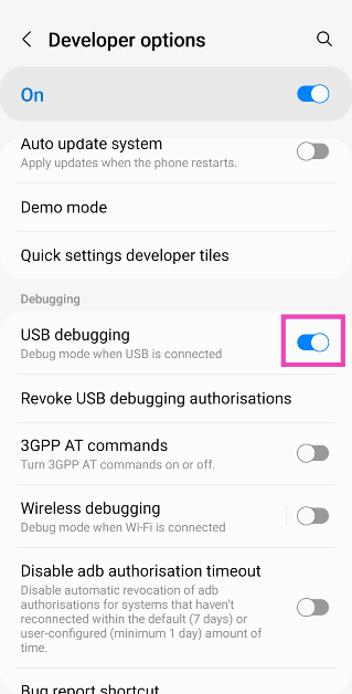 Step 5: In the Debugging section, turn on the toggle switch for USB Debugging. Here are the top 7 ways to remove or disable the Android setup notification on your phone. 2 ways to remove the screen rotation icon on your Android phone (2024)