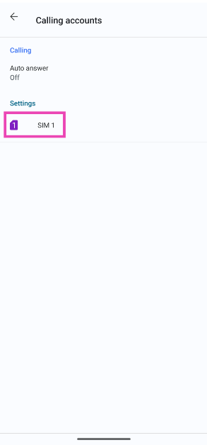 Step 4: Select the SIM for which you want to disable call forwarding.