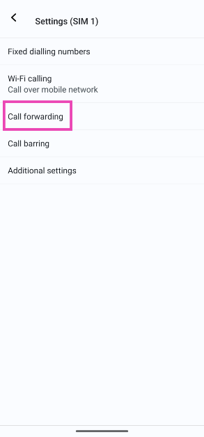Step 5: Tap on Call forwarding.