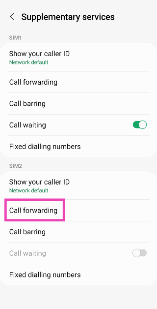 Step 5: Tap on Call forwarding.
