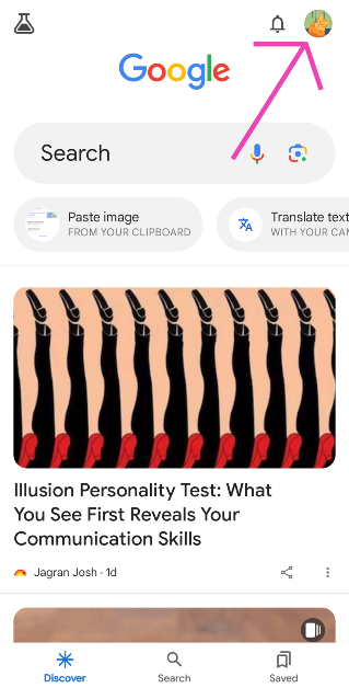 Step 1: Launch the Google app on your smartphone and tap your profile picture at the top right corner of the screen. Top 4 Ways to Access your Google Search History and Delete All Activity (2024)