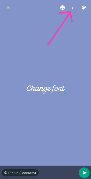 Step 2: Hit the pencil icon at the bottom left corner of the screen to post a text update.