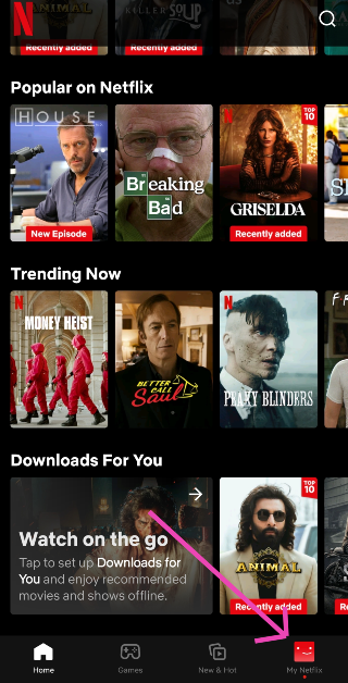 Step 1: Launch the Netflix app on your smartphone and tap on My Netflix at the bottom right corner of the screen. How can you logout of Netflix on your smart TV? The basic way