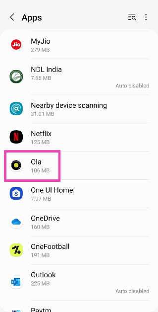Step 2: Select the app for which you want to change the notification sound.