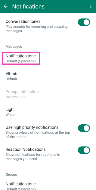 Step 4: Tap on Notification Tone under Messages.