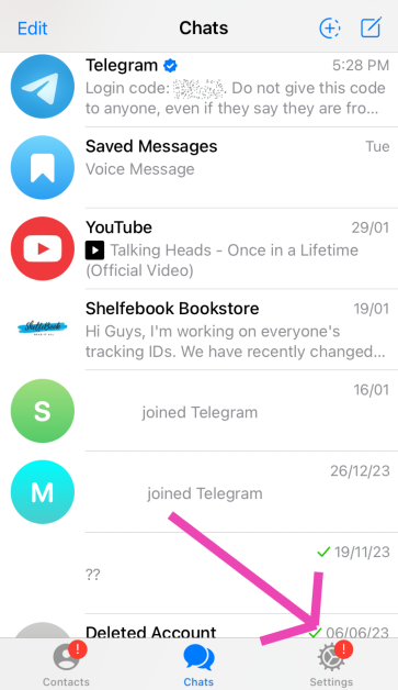 Step 1: Launch Telegram on your iPhone.