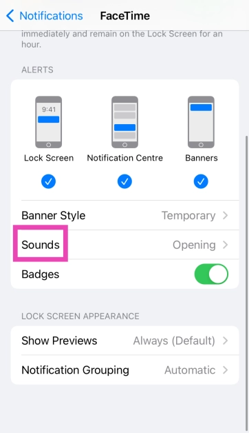 Step 2: Tap on the alert tone you wish to change.