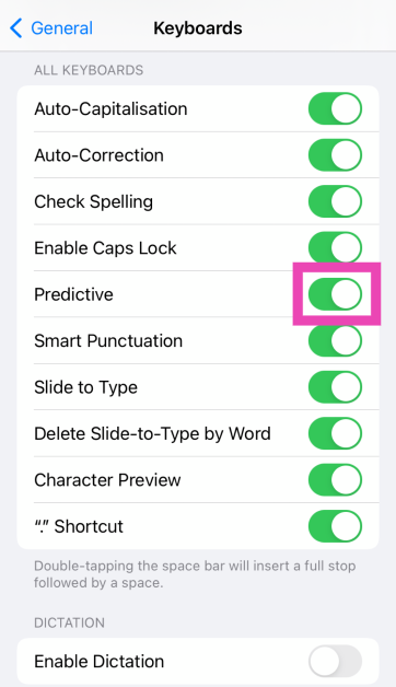 Step 3: Turn off the toggle switch for Predictive Text. How to turn off predictive text on Android and iPhone? Top 4 Ways