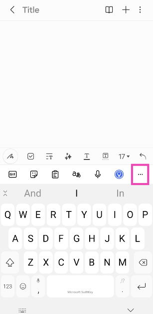 Step 2: Hit the ellipses on the top right section of the keyboard.