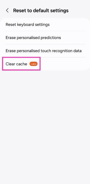 Step 4: Hit Clear cache.