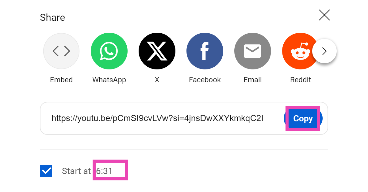Step 4: Enter the timestamp.