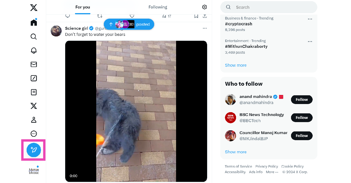 Step 7: Go back to your Twitter home page and click on the Create Tweet icon. Top 6 Methods to Share Videos on X (formerly Twitter) Without Retweeting (2024)