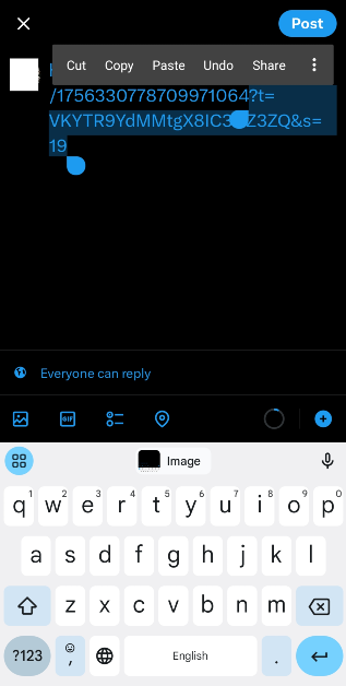 Step 6: Shorten the link manually. You can do this by deleting everything from the link after the status ID, starting from the ‘?’ sign.