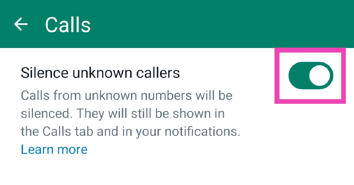 Step 5: Turn on the toggle switch next to ‘Silence unknown callers’. Top 4 Ways to Block Spam on WhatsApp? (2024)