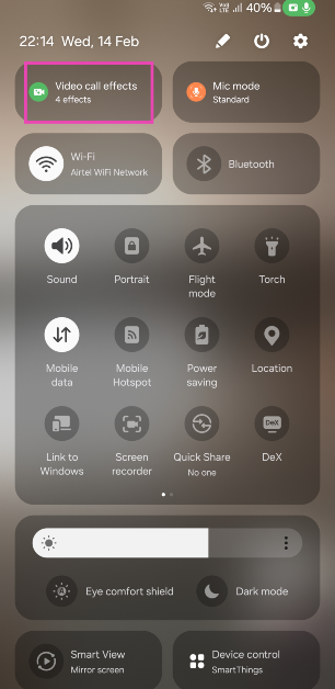 Step 2: Scroll down and tap on Video call effects.