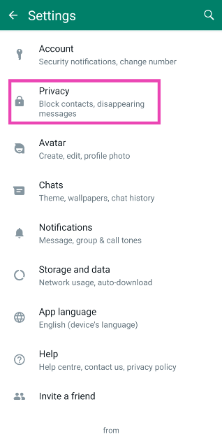 Step 3: Select Privacy. Top 4 Ways to Block Spam on WhatsApp? (2024) How To Stay Safe From Cyber Attacks on WhatsApp: Top 7 Ways