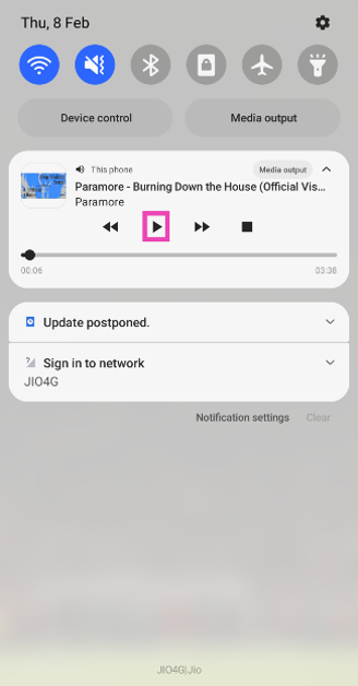 Step 5: Swipe down from the status bar and hit the Play button in the video player. Top 6 Ways to Play Audio or Video in the Background on Android (2024)
