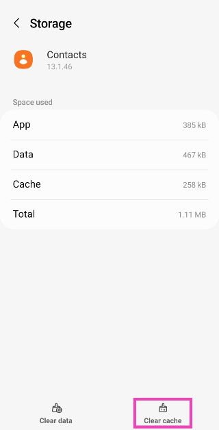 Select Clear Cache. 6 Best ways to fix 'Contacts not appearing in Android smartphone' (2024)