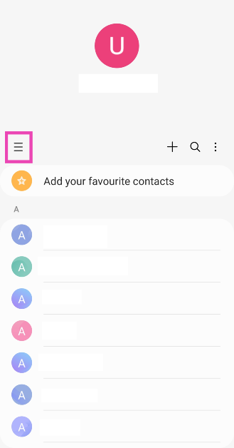 Click on the hamburger menu.